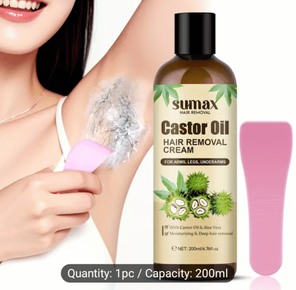 Aloe Vera Women'S Hair Removal Cream with Castor Oil, Moisturizing And Gentle Non-Irritating Skin Smoothness, Suitable for Daily Body Cleaning Care for Women, 200ml/6.76o