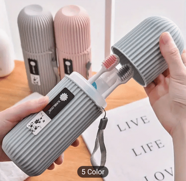 [1pcs Portable Toothbrush Storage] 1pcs Portable Travel Toothbrush Storage Container Box, Gargle Cup, Toothpaste Holder, Toothbrush Carrying Box, Toothbrush Travel Containers