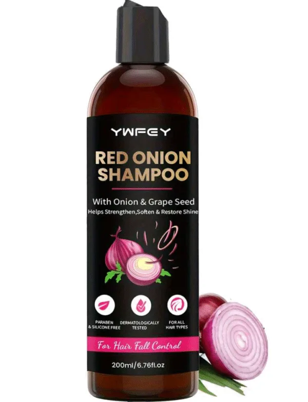 Red Onion Shampoo With Red Onion Seed Oil Extract Grape Seed Oil For Men & Women - 200ml ( international products)