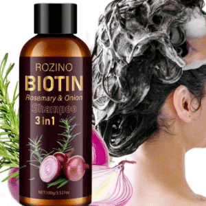 100g 3-In-1 Biotin, Rosemary & Onion Shampoo, Provides New Washing Experience, Leaves Hair Fluffy And Voluminous, Lightweight And Natural, Doubles Hair Smoothness, Deeply Nourishes And Revitalizes Hair