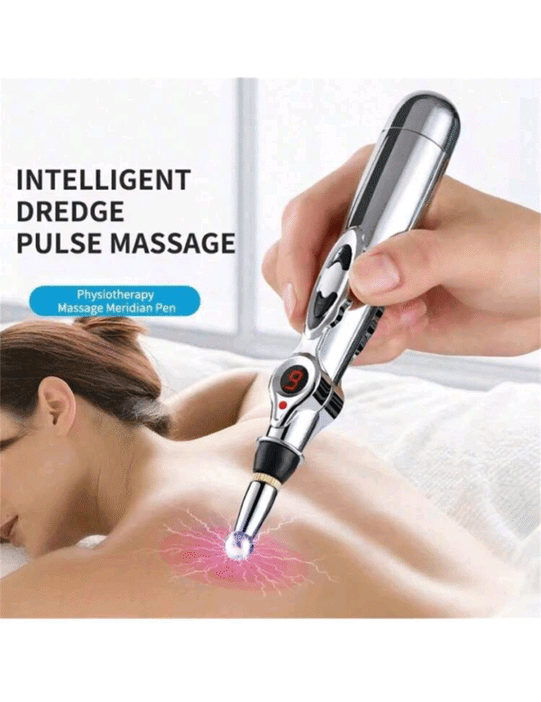 Professional Physiotherapy Tens Electrical Muscle Stimulator Electrodes Pulse Relaxing Massager With Personal Care Meridian Massage Pen Laser Electric Meridian Pen 9 Levels Intensity Acupoint Detector EMS Energy Pulse Massage Pen ﻿
