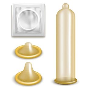 Realistic 3d Detailed Latex Condom Set Symbol of Sex and Contraception Method. Vector illustration of Sexual Protection