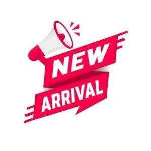 new-arrival-banner-label-icon-with-megaphone-flat-design-illustration-isolated-on-white-background-vector